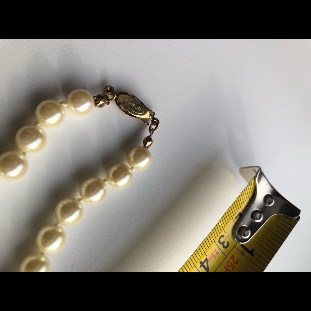 Faux pearl necklace